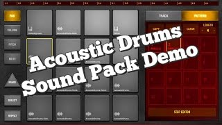 BeatHawk by UVI ACOUSTIC DRUMS Sound Pack Demo for the iPad [upl. by Roon]