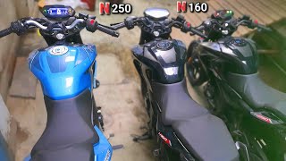 2024 Pulsar N250 Vs BLUETOOTH📱Digital Meter Pulsar N160 Full Comparison with Onroad Price Details [upl. by Emera]