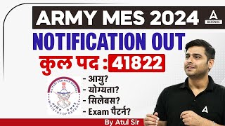 MES Recruitment 2024 Notification Out  AgeQualificationSyllabusExam Pattern Full Details [upl. by Osswald454]