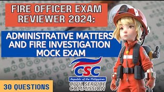 BFP FIRE OFFICER EXAMINATION REVIEWER 2024 30 QUESTIONS [upl. by Akinet355]