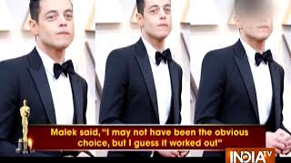 Oscars 2019 Rami Malek wins Best actor award for Bohemian Rhapsody [upl. by Ahsiekit937]