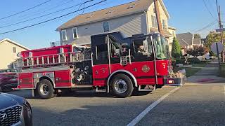 Haledon E3 arriving as the 2nd Alarm units are arriving Woodland Park NJ fire 102124 [upl. by Gazzo336]