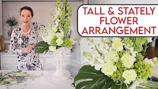 How to Arrange with Tall Stately Flowers Floristry Tutorial [upl. by Ynehpets]