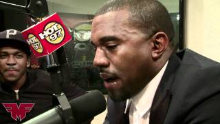 KANYE WESTPUSHA T FREESTYLE ON THE FUNKMASTER FLEX SHOW [upl. by Ianahs]