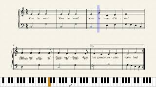 Vive le vent  Partition pianovoix [upl. by Ahseenyt]