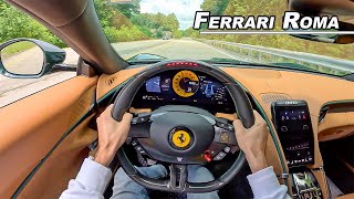 Ferrari Roma  612hp V8 Twin Turbo Coffee Run POV Binaural Audio [upl. by O'Donoghue]