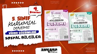 5 Sınıf Güçlendiren 4 Kurumsal Deneme Sosyal Bilgiler Video Çözümleri [upl. by Nnylyaj]