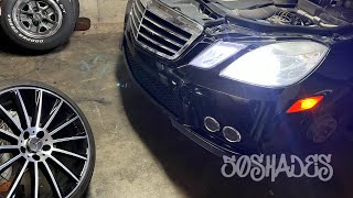 Fahren H7 Led Headlight Bulbs on My W212 Mercedes E350 w Lasfit T10 Led Auxiliary Light Bulb [upl. by Yor]