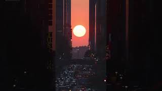 More Manhattanhenge Crowds in NYC [upl. by Ynnos860]