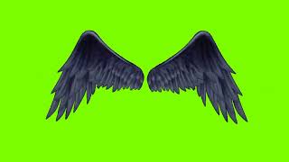 Wings green screen  devil wings green screen  black wings green screen  free [upl. by Dyol]