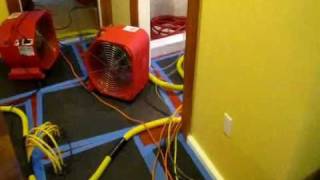 How To Dry Wet Walls Hardwood Floor Drying Water damage Acton Concord Sudbury Harvard MA [upl. by Beach]