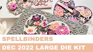 173 Spellbinders December 2022 Large Die Kit  Card Inspirations [upl. by Naghem]