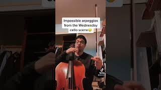 IMPOSSIBLE Arpeggios from the Wednesday Cello Scene Professional cellist investigates shorts [upl. by Tol307]