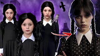 TRANSFORMING My DAUGHTERS into Wednesday Addams [upl. by Bowe]