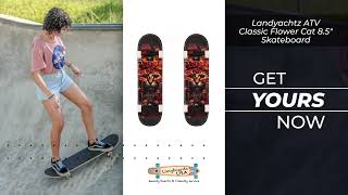 landyachtz atv classic flower cat 8 5 skateboard [upl. by Thorner100]