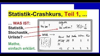 Statistik einfach erklärt Crashkurs Teil 1 Begriffe Statistik Stochastik Urliste [upl. by Nnylorac]