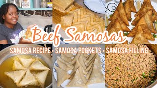 BEEF SAMOSA RECIPE  SAMOSA POCKETS  SAMOSA FILLINGSTUFFING [upl. by Nigem]