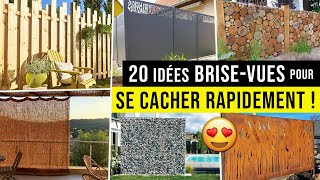 20 Idées de BRISEVUE pour se CACHER d’un Vis à Vis [upl. by Gregory]