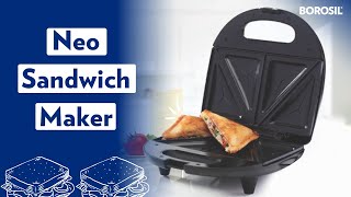 Neo Sandwich Maker  Bread Sandwich Toaster  Borosil [upl. by Ossy643]