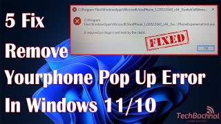 Fix Microsoft YourPhone Pop up in Windows 11 10 How To Remove microsoft yourphone pop up Error [upl. by Ed]