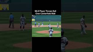 MLB Player Throws Ball Over Centerfield Wall sports baseball mlb foryou [upl. by Boonie754]