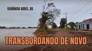 Rio Taquari volta a transbordar e ameaça comunidade destruída de Venâncio Aires RS  17062024 [upl. by Cote499]