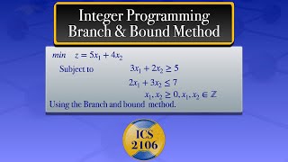 Integer Programming  Branch amp Bound Method [upl. by Acinet163]