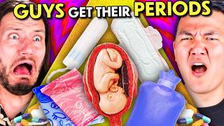 Guys Get Their Period For The First Time  Guys React [upl. by Colt]