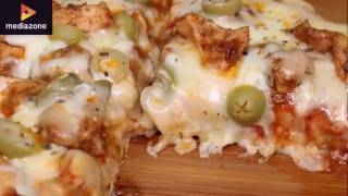 How to make a pizza without oven pizza homemade cooking pizza pizza in pan making pizza without oven [upl. by Refinaj]