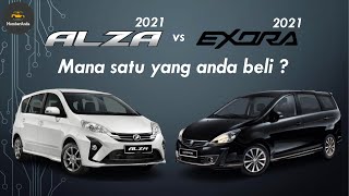 Perodua Alza AV 2021 vs Proton Exora Black Edition 2021  Perbezaan konfigurasi mana yang anda beli [upl. by Oirazan21]