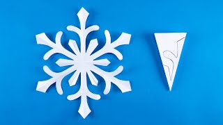 Paper snowflake cutting easy  How to make a snowflake out of paper  Christmas decoration ❄ [upl. by Philippe]