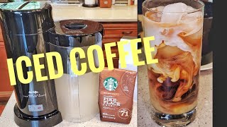 ICED COFFEE In Mr Coffee Iced Tea Maker 2QT HOW TO MAKE Starbucks Vanilla Iced Coffee TM1 [upl. by Cappella345]