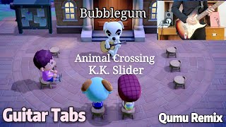 Bubblegum KK Slider Guitar TutorialTabs Animal Crossing Qumu Remix [upl. by Reichert]