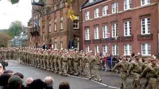 17102013 homecoming parade 2 Scots marching past town hall Penicuik [upl. by Jochbed]