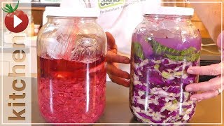 MAKE SAUERKRAUT AT HOME  Simple Method to Ferment Cabbage [upl. by Nagem277]