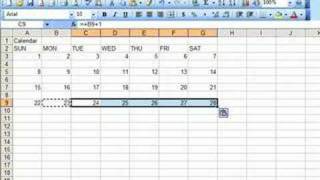 EXCEL perpetual calendar [upl. by Hodosh]