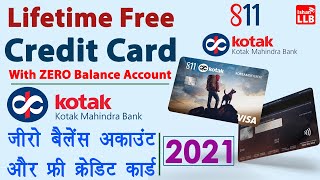 Kotak zero balance account opening online  kotak 811 credit card apply 2022  Full Guide in Hindi [upl. by Eseilana446]