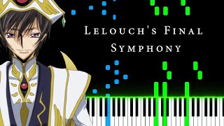 Code Geass  Lelouchs Final Symphony Piano Tutorial  Madder Sky x Lelouchs Final Theme [upl. by Eilah]