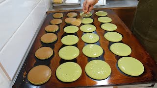 수제 말차 도라야끼 세계 3대 요리학교 쉐프  matcha dorayaki red bean pancake  korean street food [upl. by Ardyce]