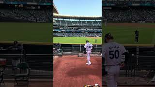 Bryce Miller Pre Game Bullpen mlb mariners baseball playoffs sports baseballstadium tmobile [upl. by Yasmeen769]