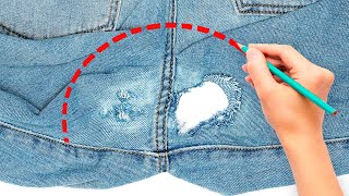 A great sewing trick on how to fix jenas easily and discreetly [upl. by Rammaj571]