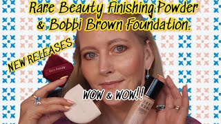 Bobbi Brown Weightless Skin Foundation amp Rare Beauty True to myself Pressed Powder [upl. by Pigeon200]