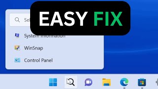 Windows 11 Taskbar Search Not Working Easy Fix [upl. by Gustin]