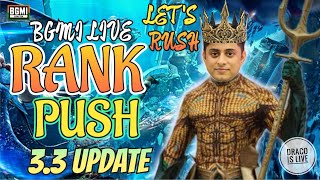 RANK PUSH TO CONQUEROR DAY 6  NEW UPDATE 33 BGMI LIVE [upl. by Marbut]