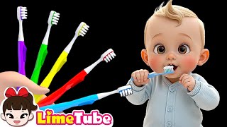 brushing teeth amp Johny Johny Yes Papa more Nursery Rhymes amp Kids Songs  Kindergarten  LimeAndToys [upl. by Amandie]