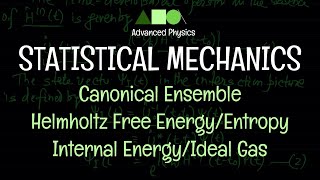 Statistical Mechanics  Canonical Ensemble  Helmholtz Free EnergyEntropyInternal EnergyIdeal Gas [upl. by Nailluj]