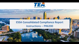 ESSA Consolidated Compliance Report Instructions  PR6200 [upl. by Adoree306]