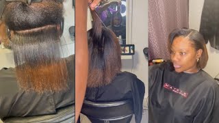 Elastin Treatment on my natural 4C hair Protein treatment Amino Acid hair straightening [upl. by Kevon550]