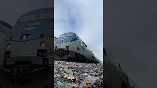 Amtrak “Adirondack” Passed Tied Down CPKC 929  Rouses Point NY [upl. by Ecirehc]