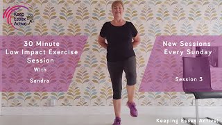 30 Minute Low Impact Exercise  Work Out with Sandra  Session 3 [upl. by Tronna]